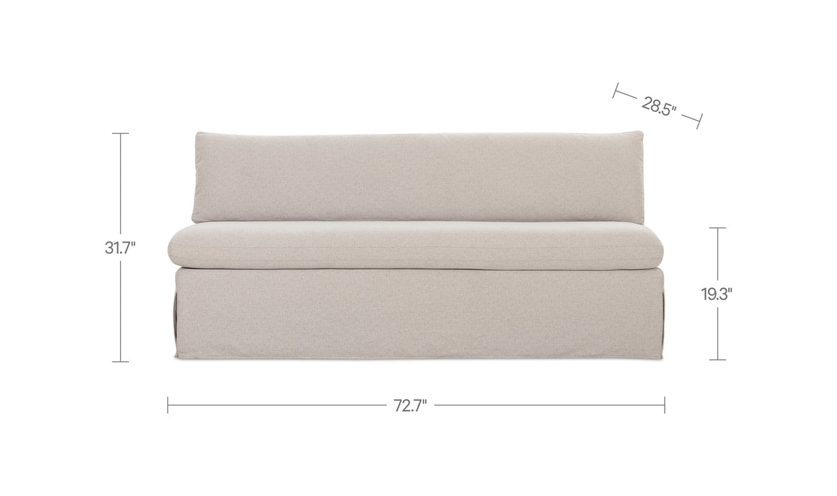 Fable Slipcover Dining Bench