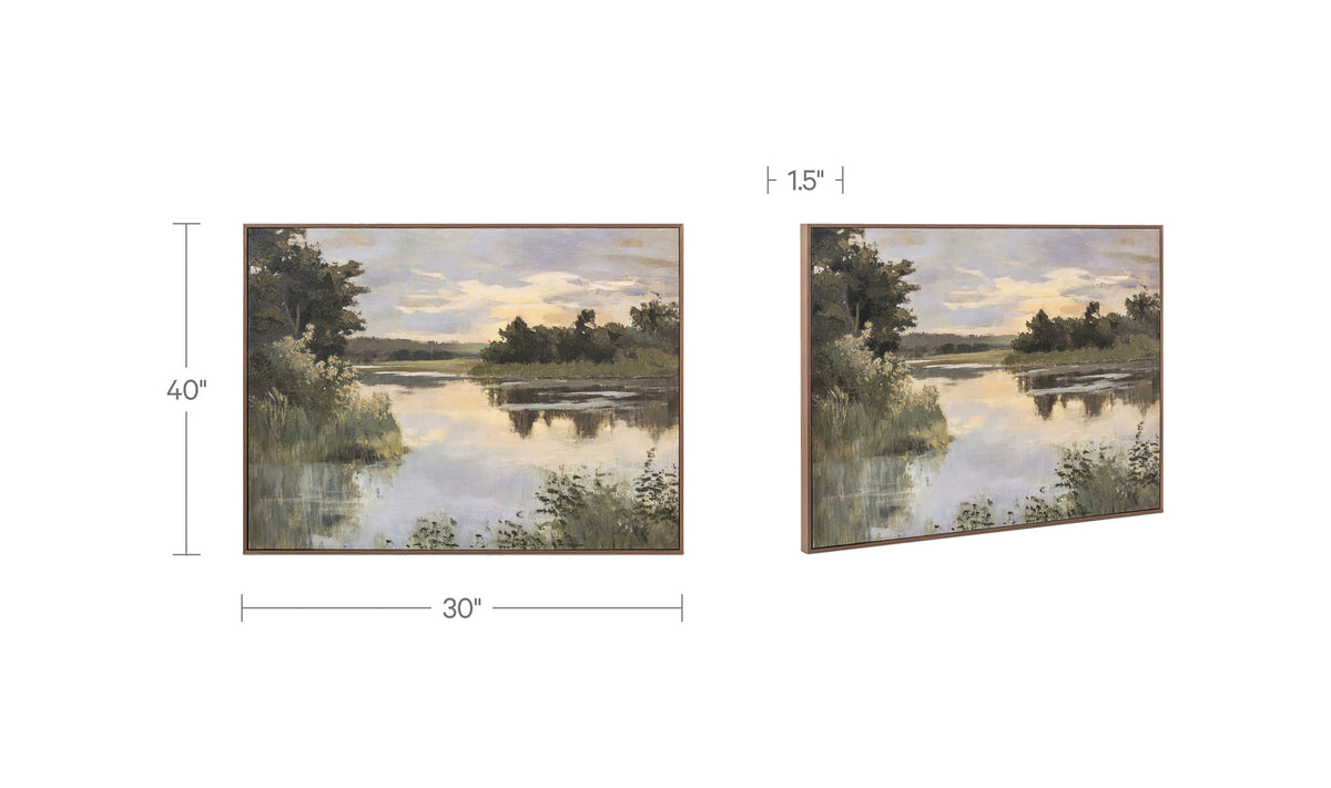 Lakeside Framed Painting