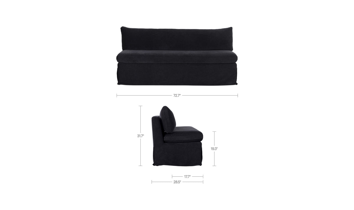 Fable Slipcover Dining Bench