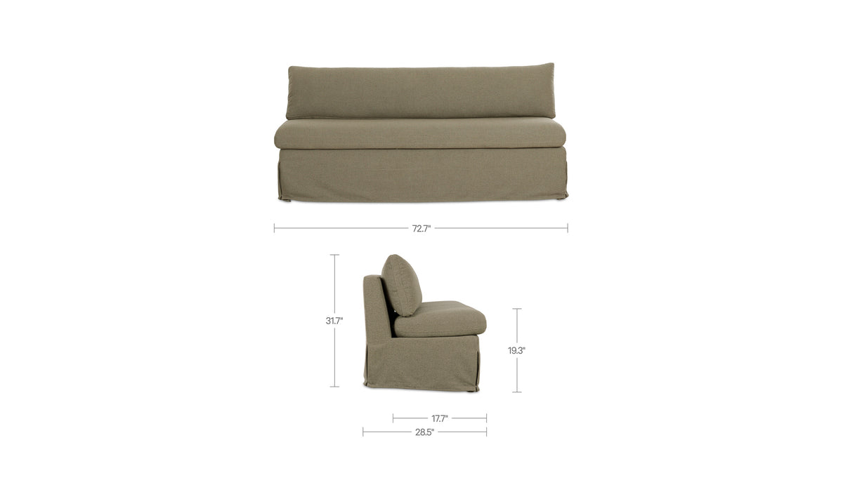 Fable Slipcover Dining Bench