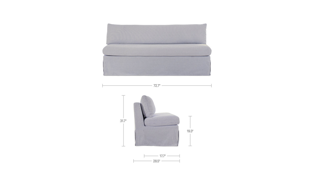 Fable Slipcover Dining Bench