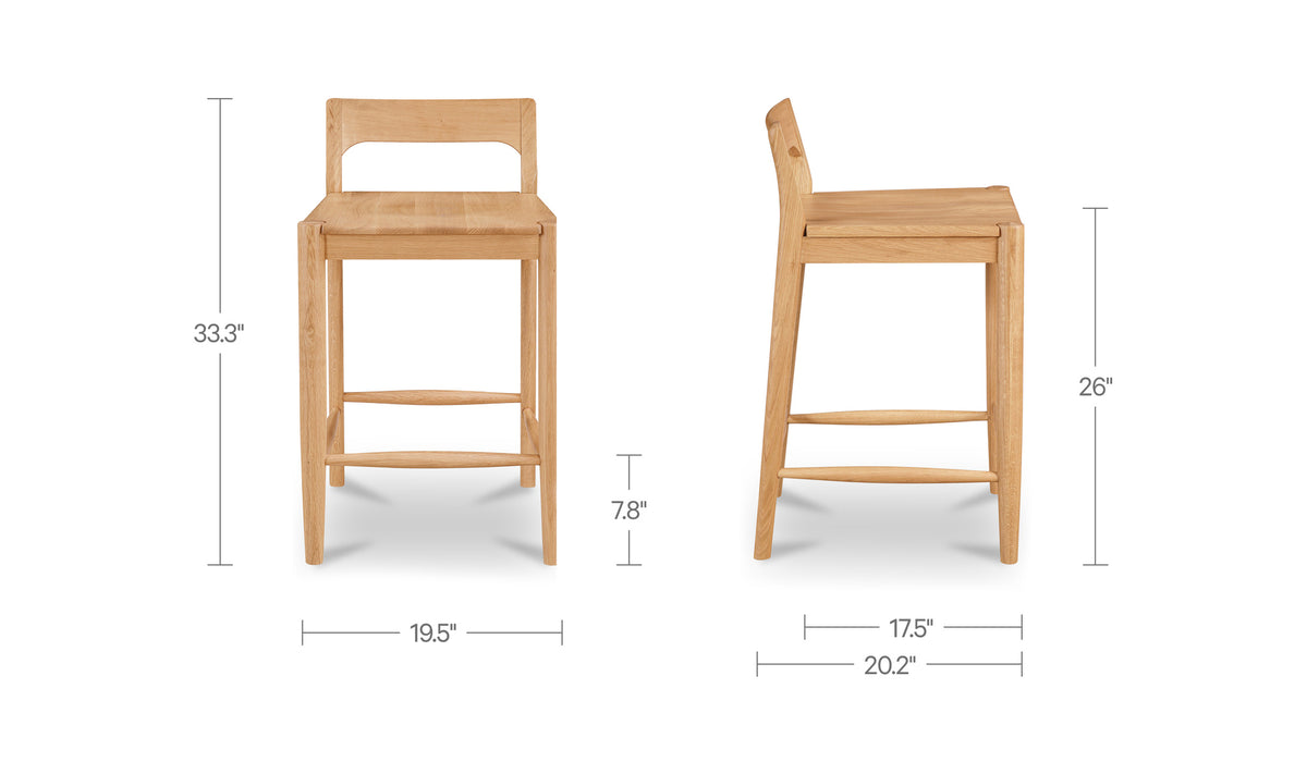 Owing Low Back Counter Stool