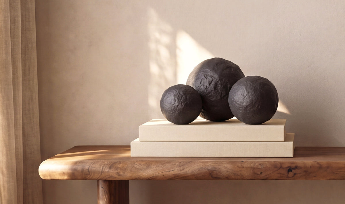 Balance Paper Mache Spheres -Set of 3