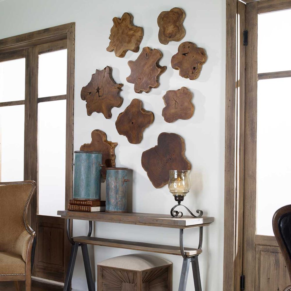Kalani Outdoor Wood Wall Decor, S/3