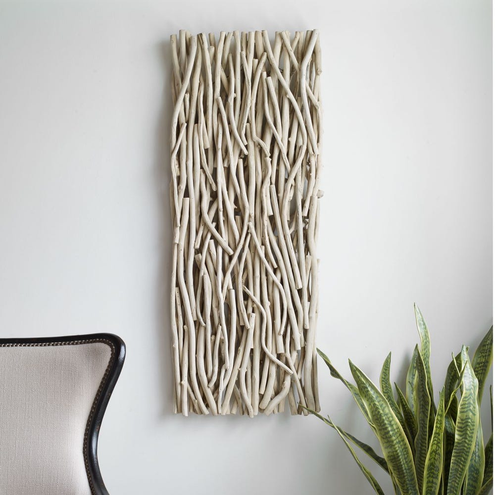 Gathered Teak Wood Wall Decor