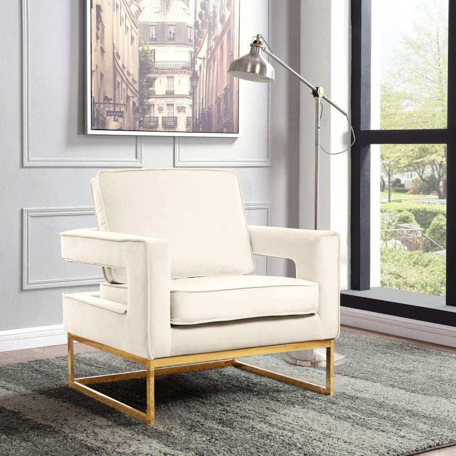 Fauteuil d'appoint rembourré en chenille Vivi