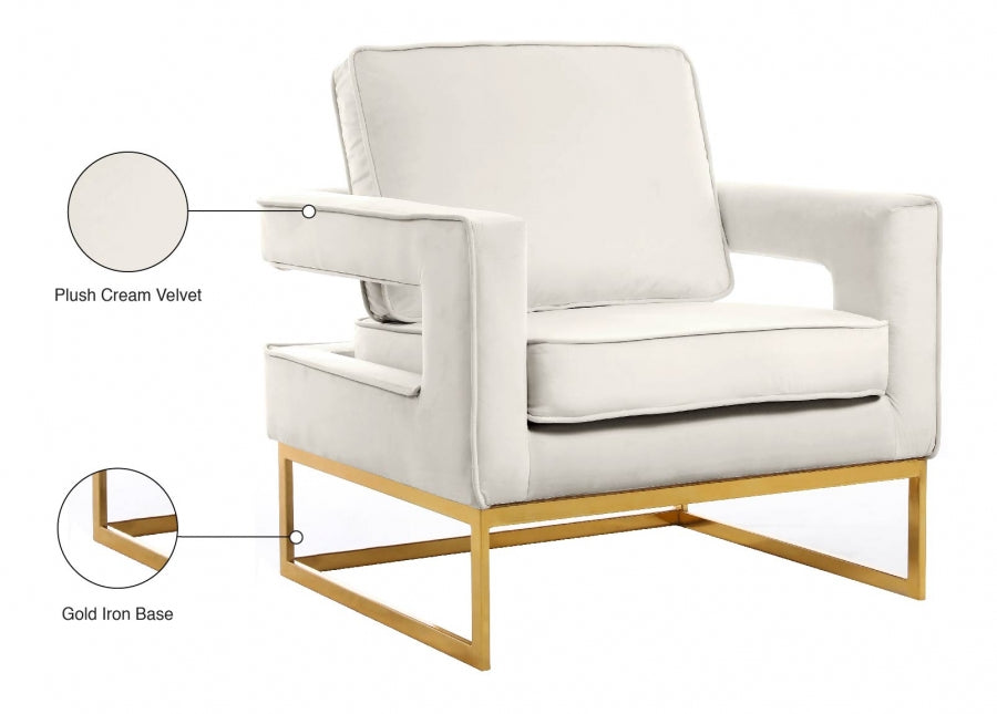 Fauteuil d'appoint rembourré en chenille Vivi