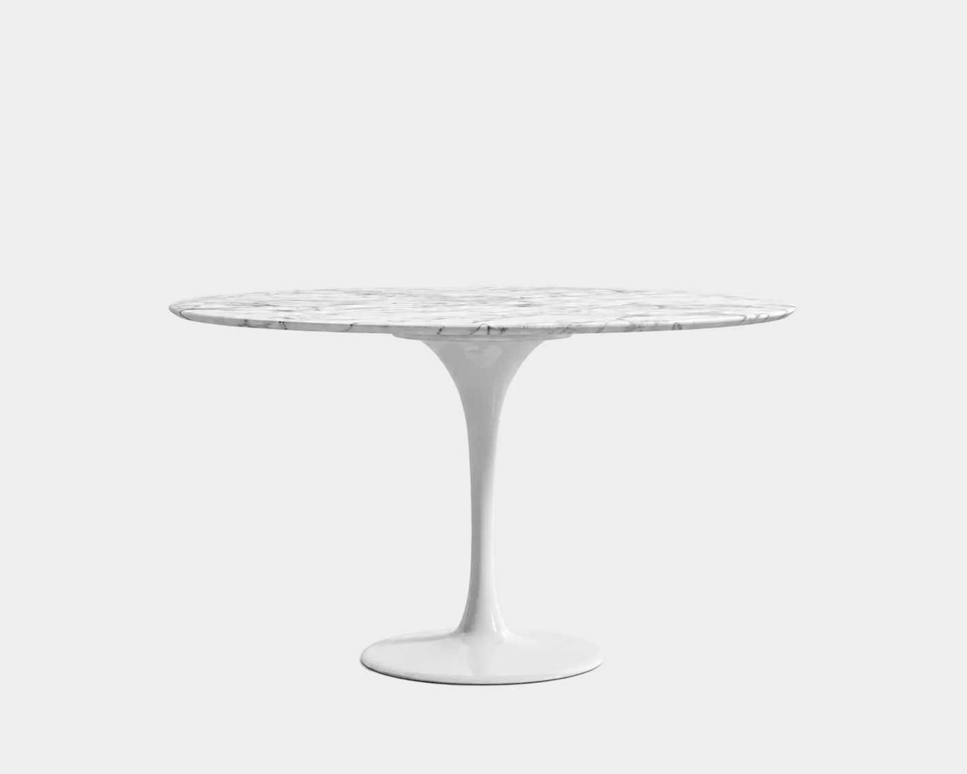 Tulip Table Round - Carrara White Marble