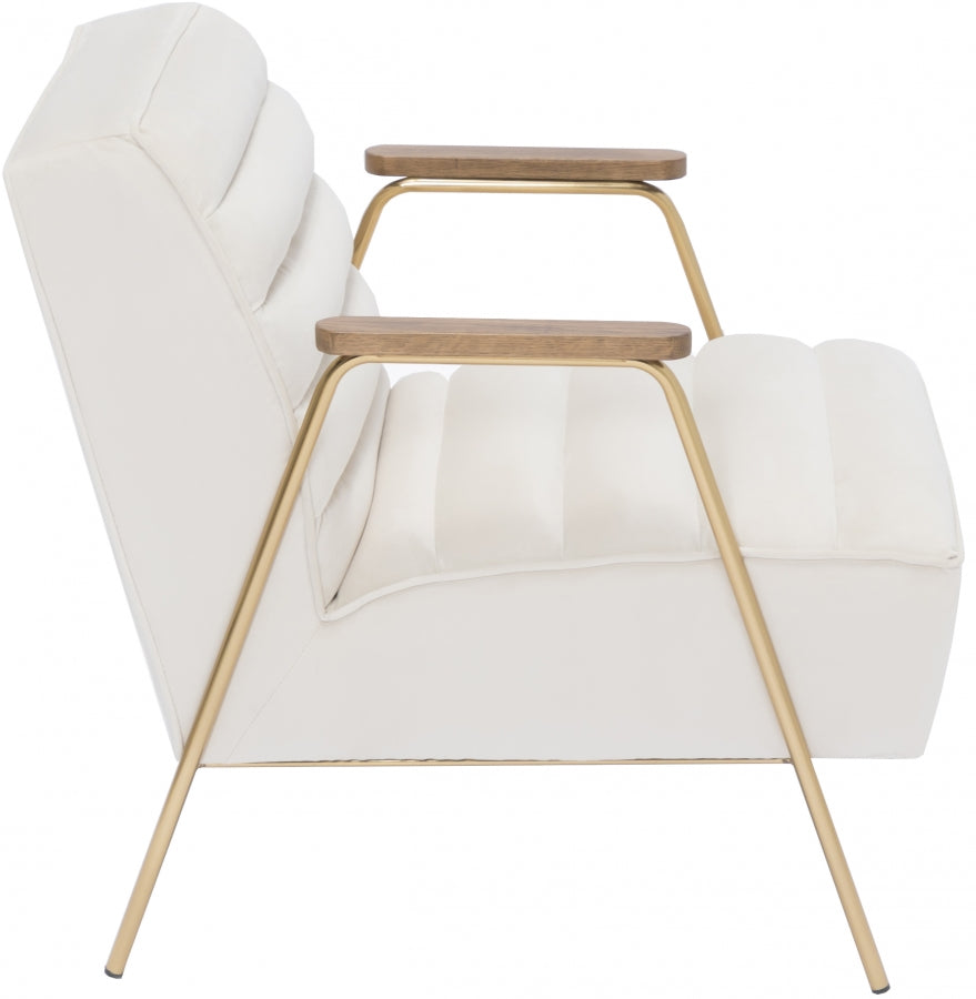 Fauteuil d'appoint rembourré en chenille Vivi