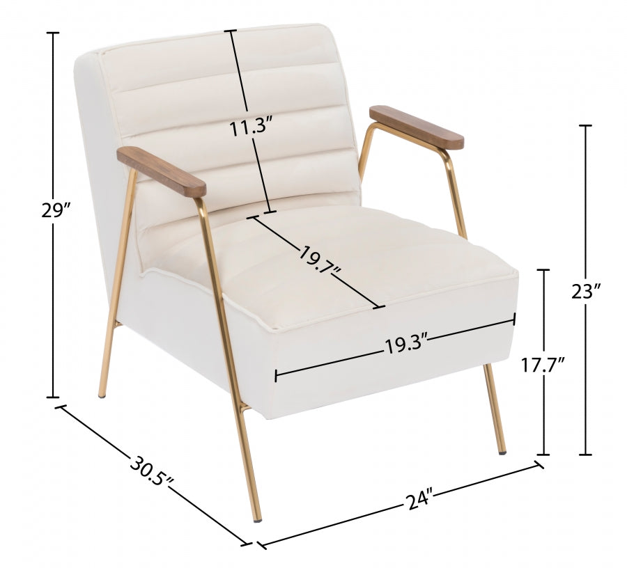 Fauteuil d'appoint rembourré en chenille Vivi