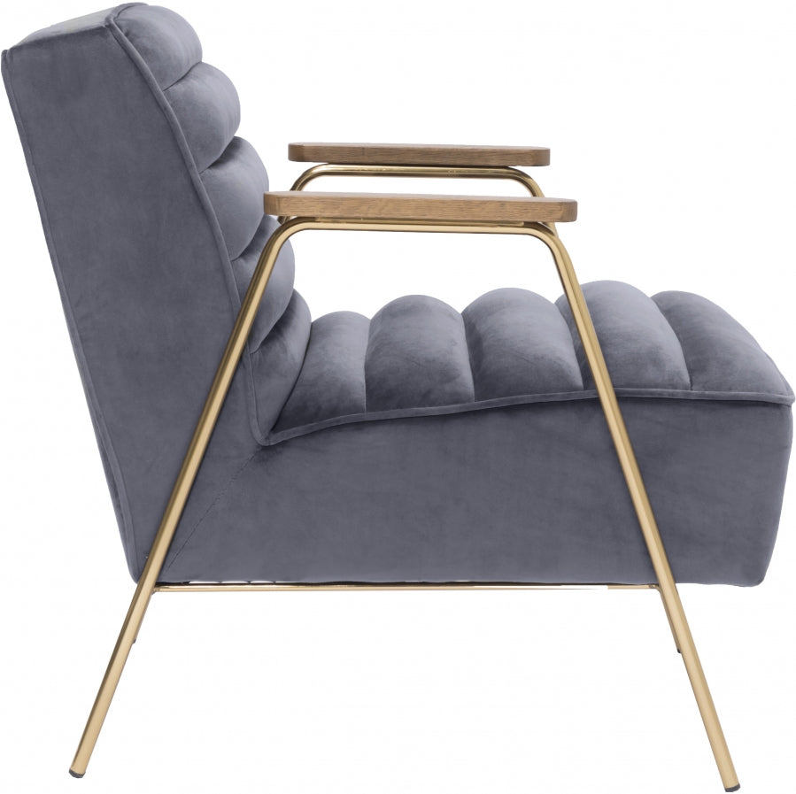 Fauteuil d'appoint rembourré en chenille Vivi