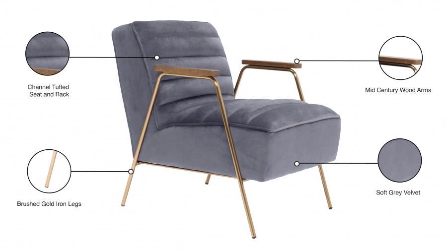 Fauteuil d'appoint rembourré en chenille Vivi