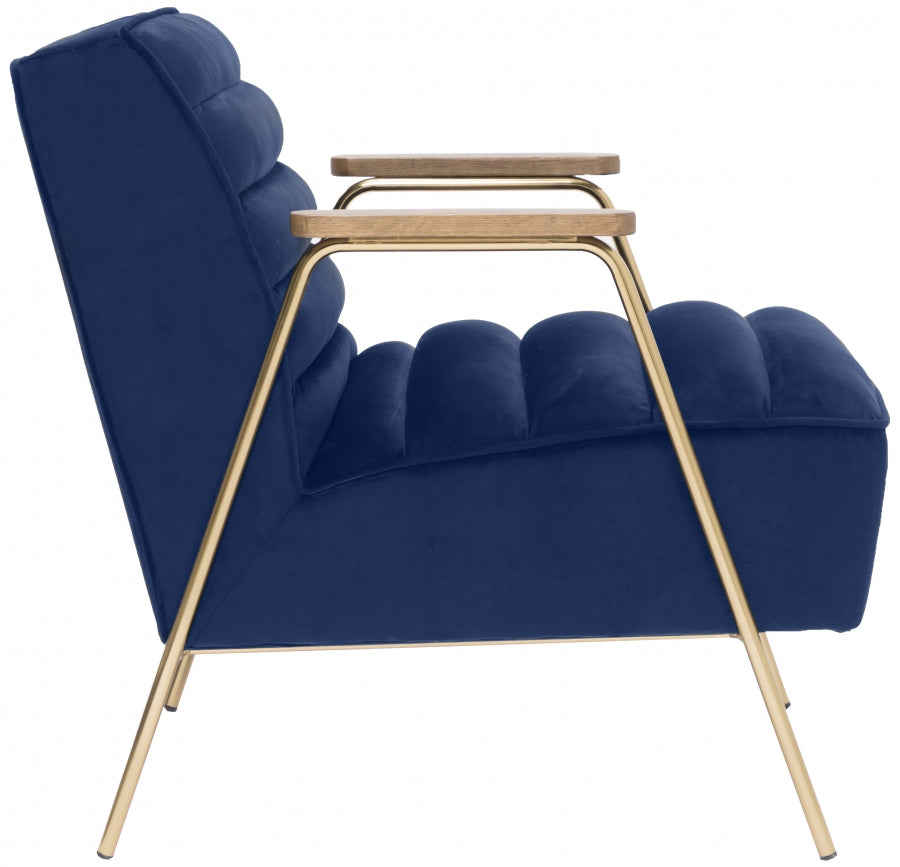 Fauteuil d'appoint rembourré en chenille Vivi