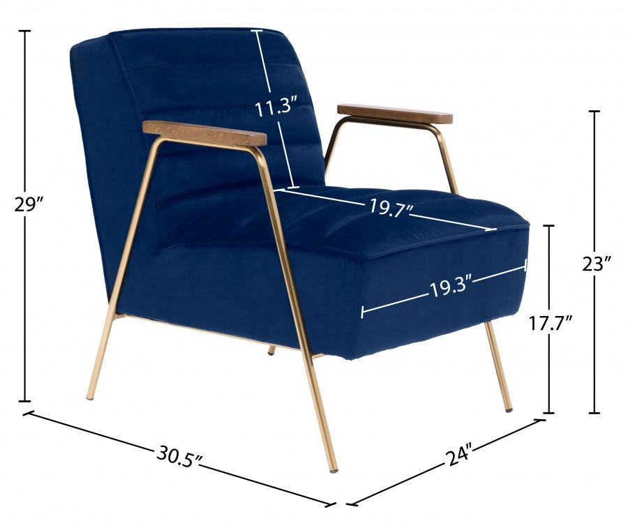 Fauteuil d'appoint rembourré en chenille Vivi