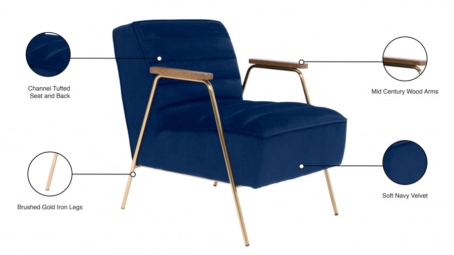 Fauteuil d'appoint rembourré en chenille Vivi