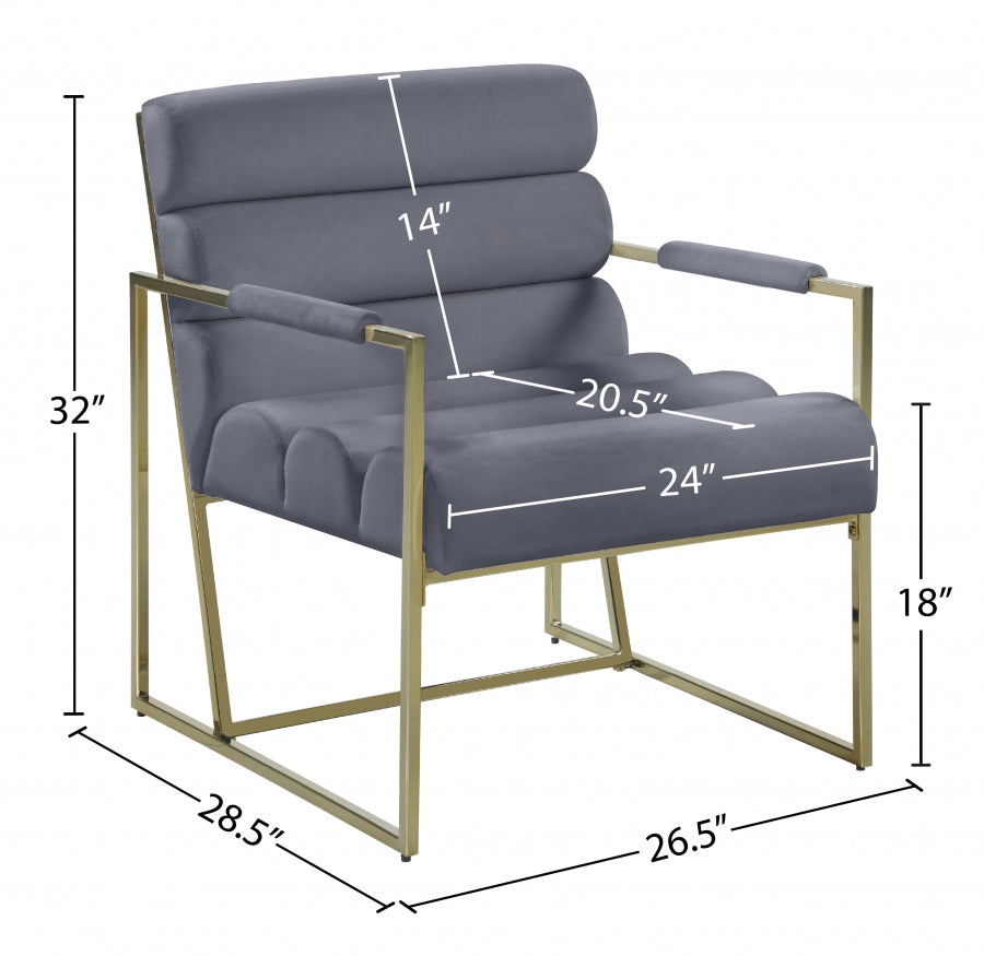 Fauteuil d'appoint rembourré en chenille Vivi