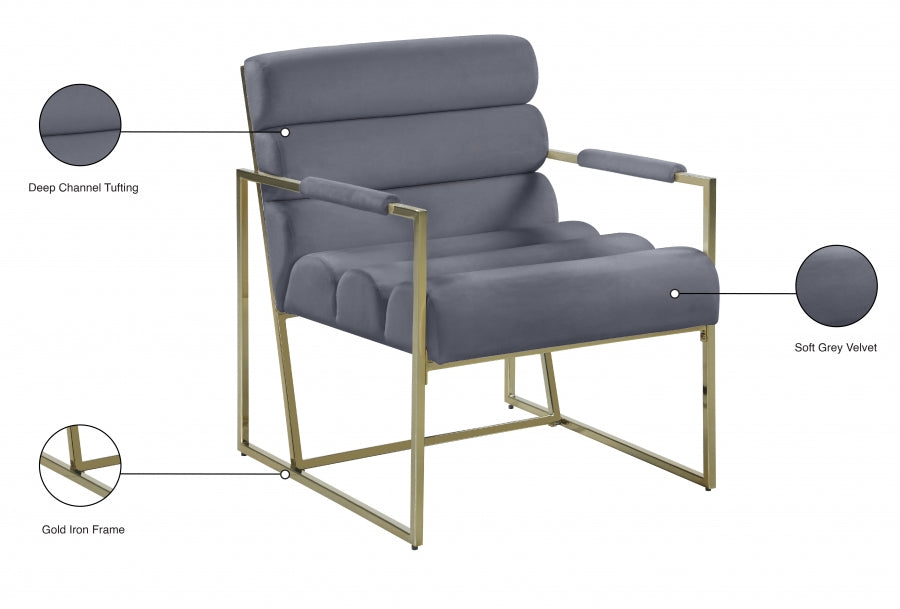 Fauteuil d'appoint rembourré en chenille Vivi