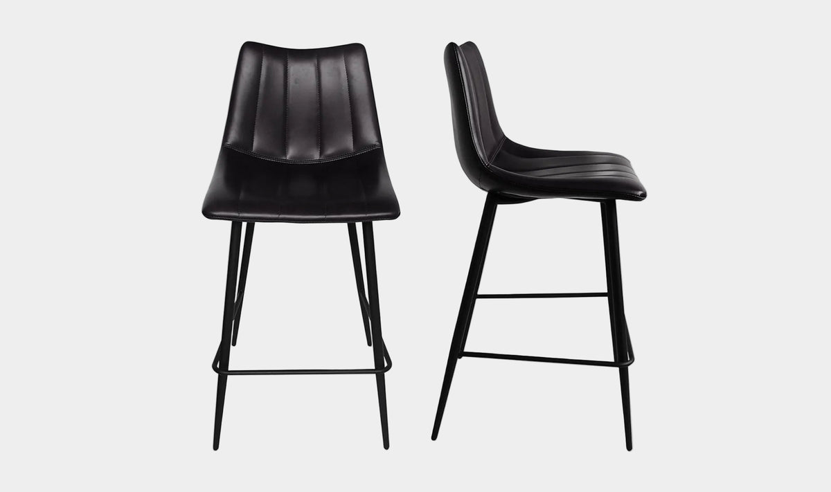 Alibi Counter Stool Matte Black -Set of Two