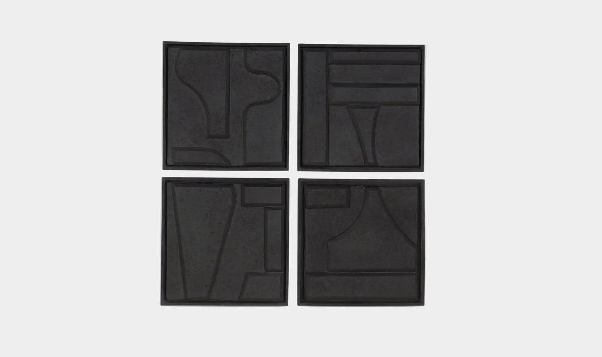 Alva Wall Sculpture-Set of 4