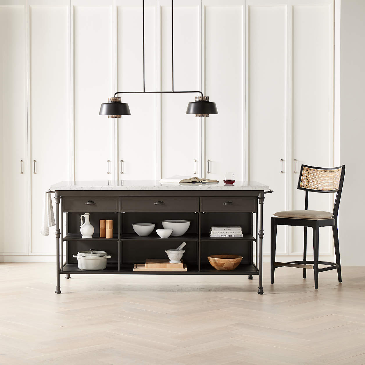 Tabouret en rotin Libby
