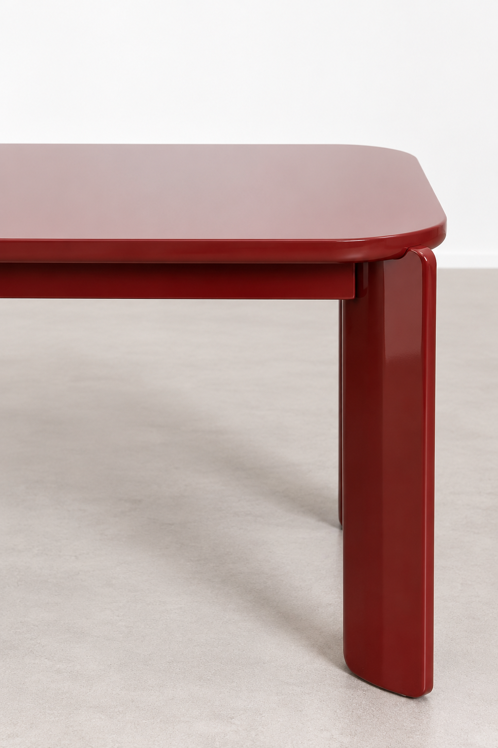 Ginebra Wine Red MDF Dining Table - Reproduction