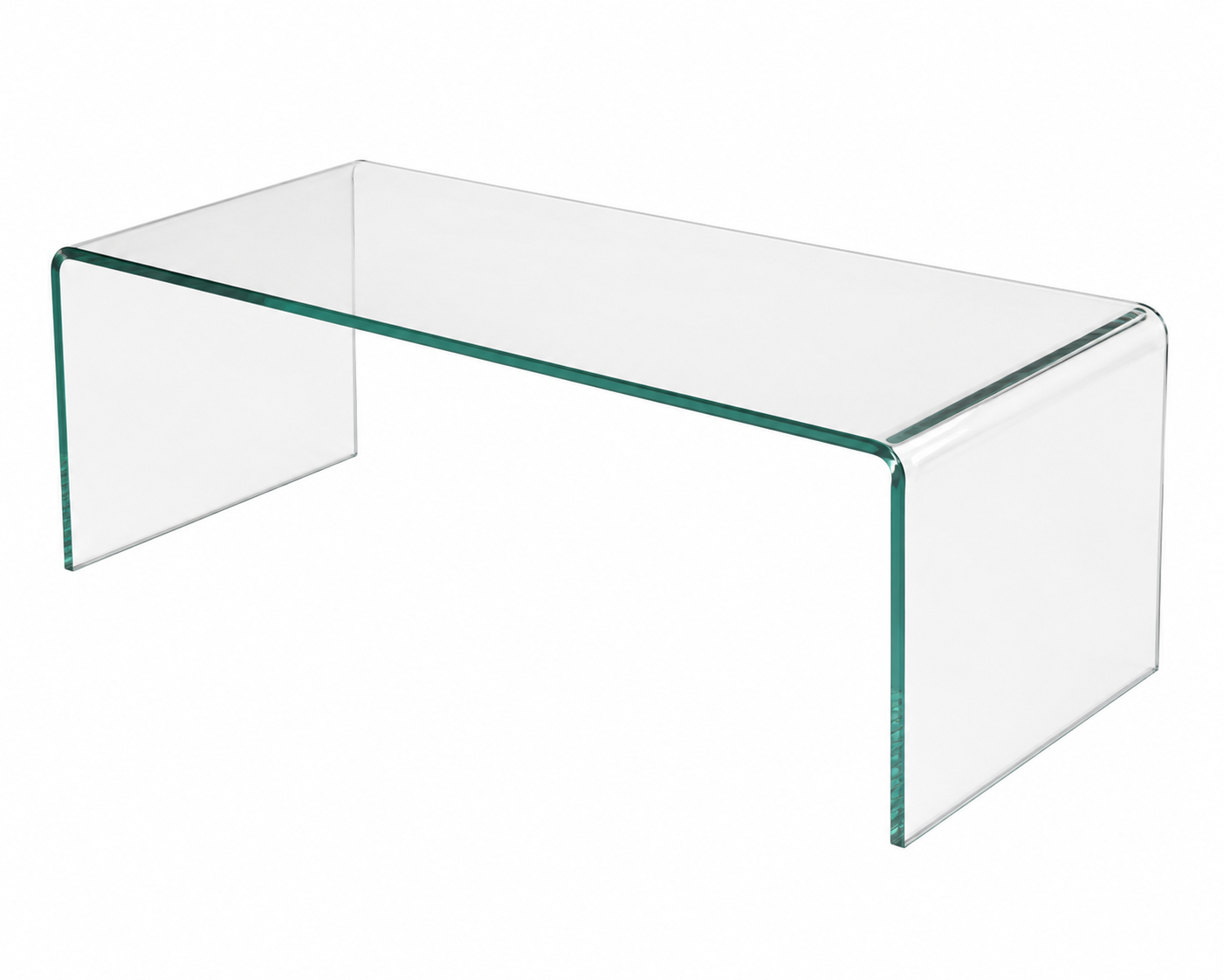 Table basse en verre courbé