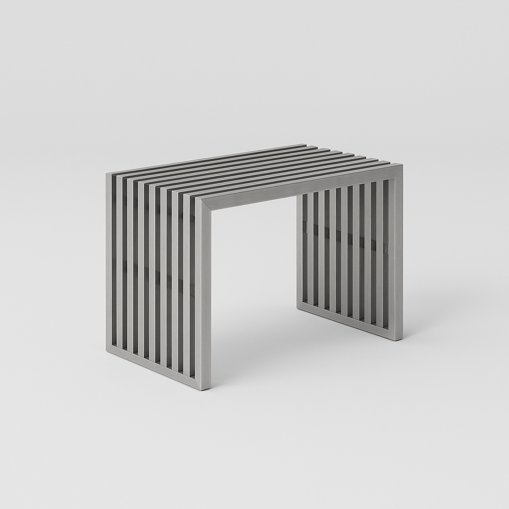 Gridiron Stainless Steel Bench (brushed)