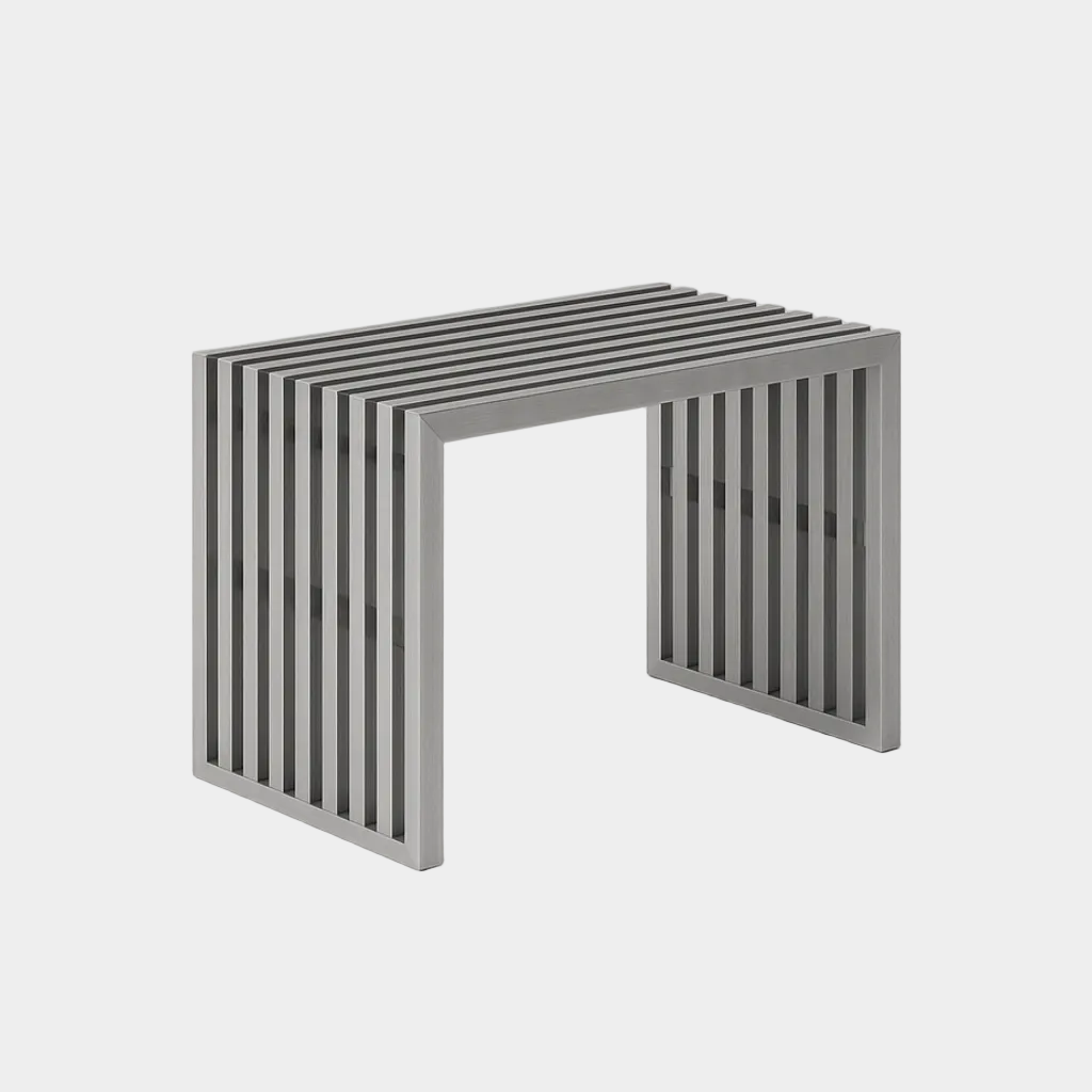 Gridiron Stainless Steel Bench (brushed)
