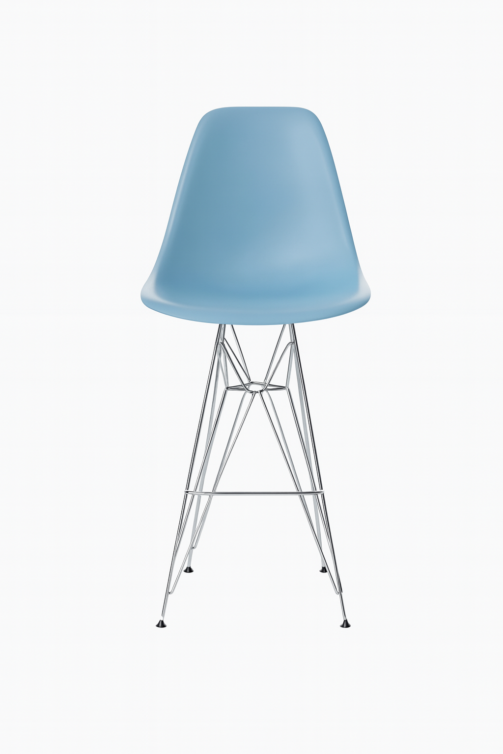 Eames Eiffel Molded Stool with Chrome Legs (27")