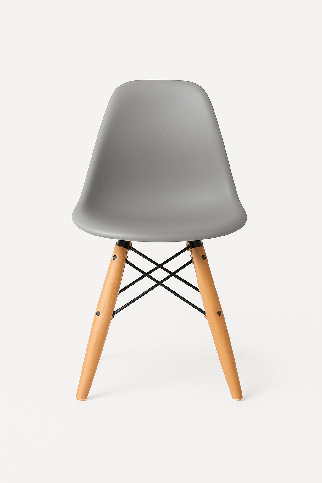 Eames Eiffel Molded Plastic Kids Chair - Wooden Legs