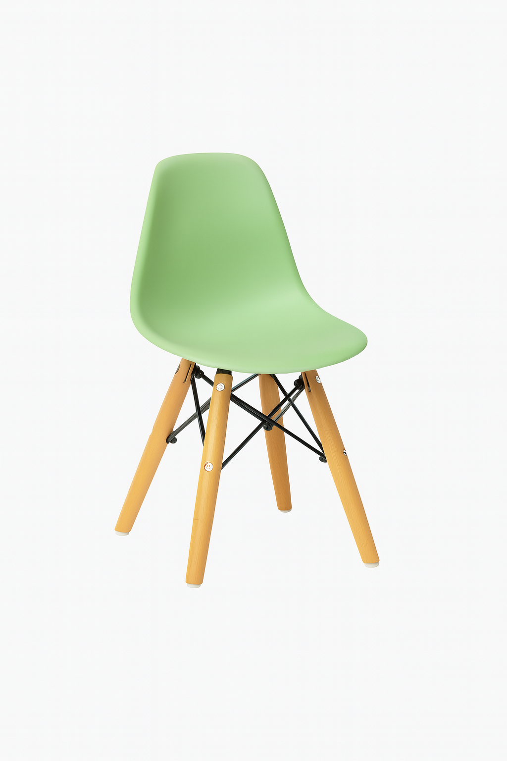 Eames Eiffel Molded Plastic Kids Chair - Wooden Legs