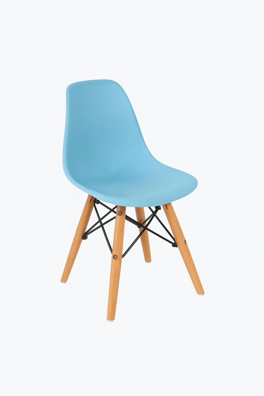 Eames Eiffel Molded Plastic Kids Chair - Wooden Legs