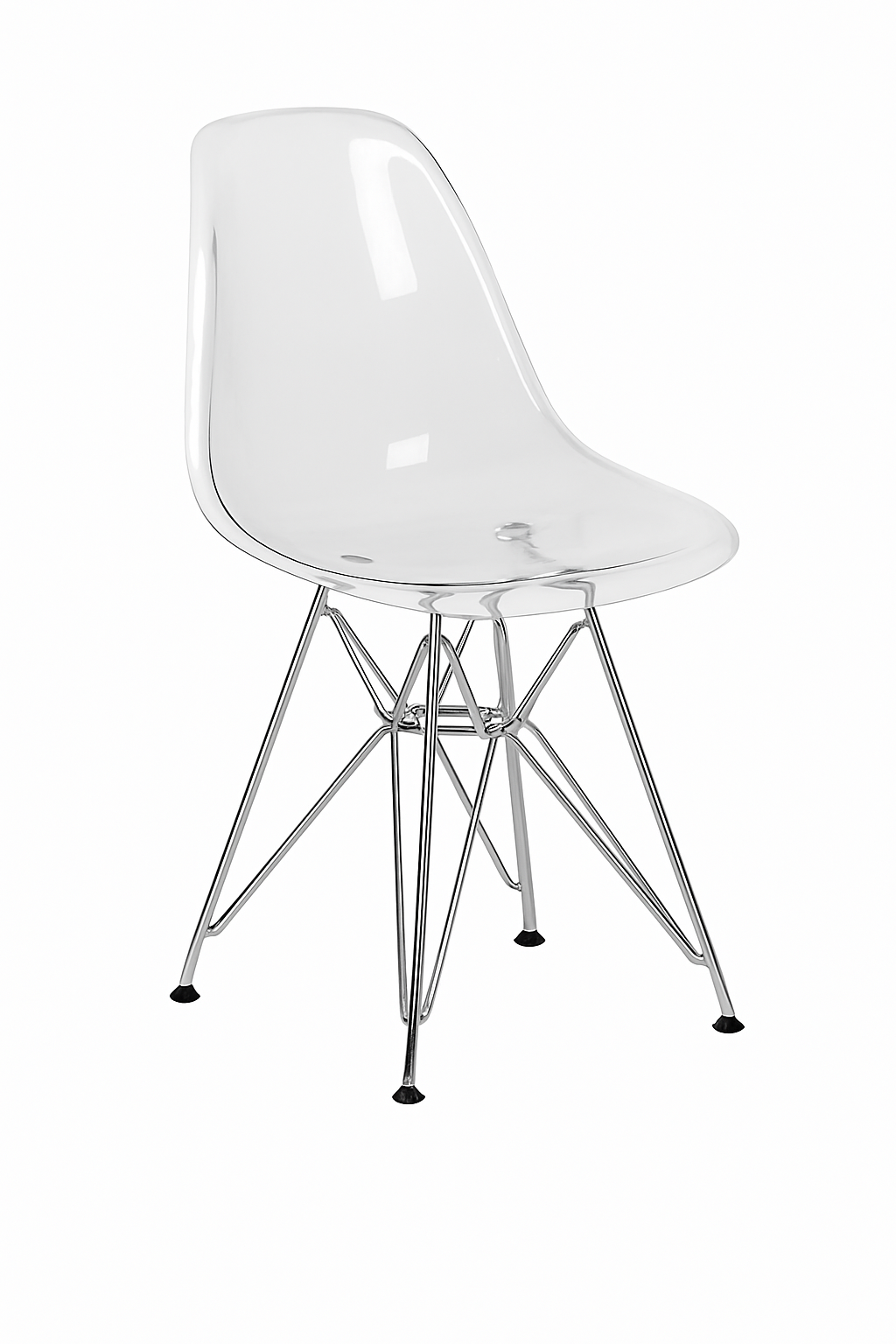 Eames Eiffel Molded Plastic Kids Chair - Chrome legs