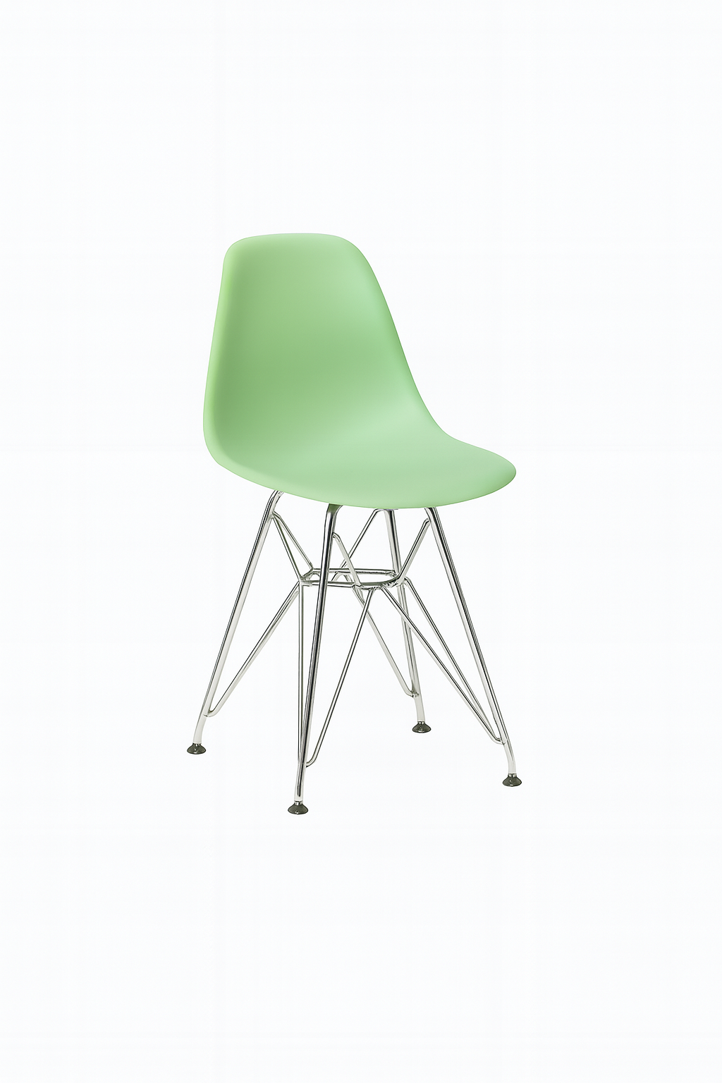 Eames Eiffel Molded Plastic Kids Chair - Chrome legs