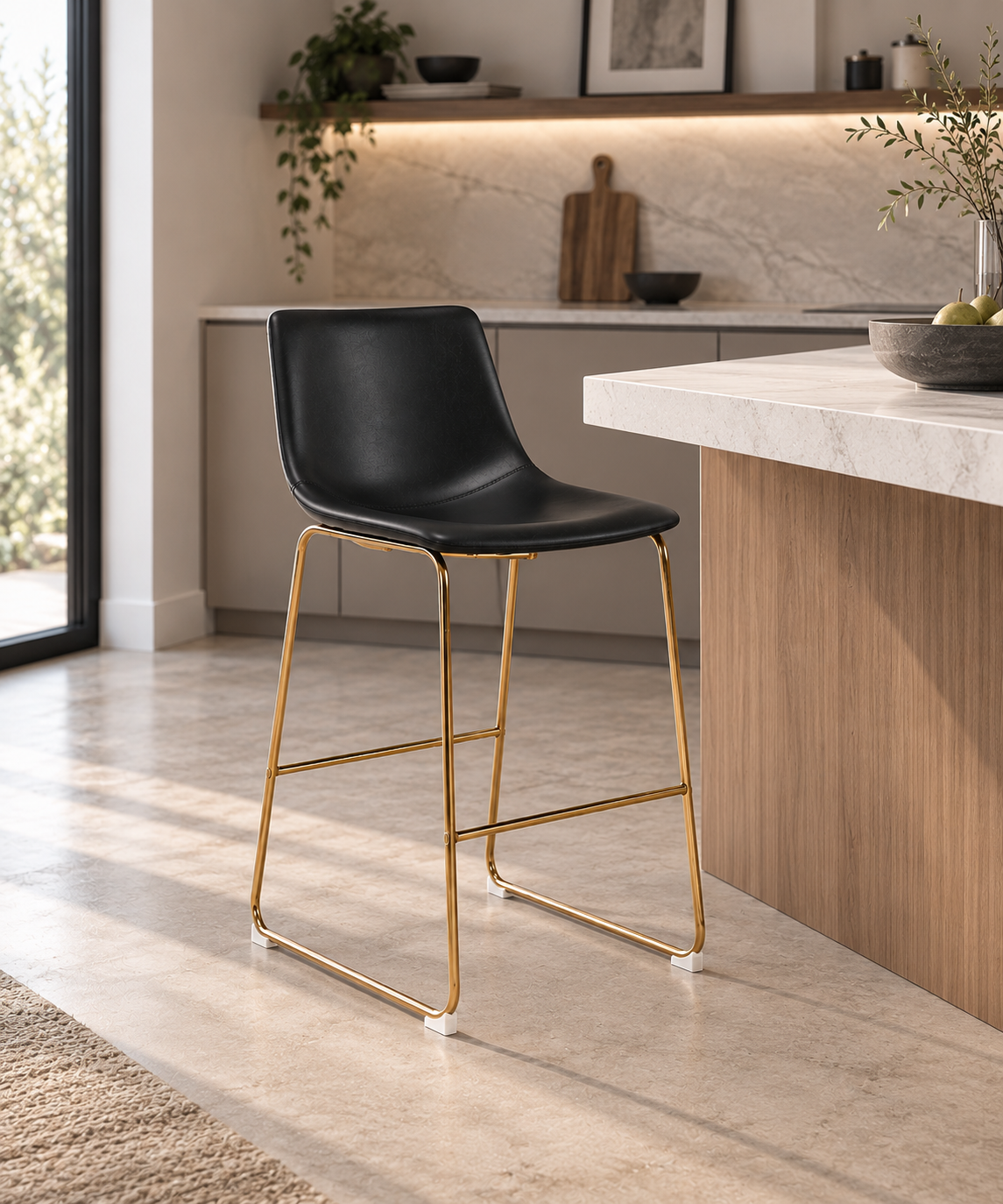 Landon Counter Stool (Gold Base)