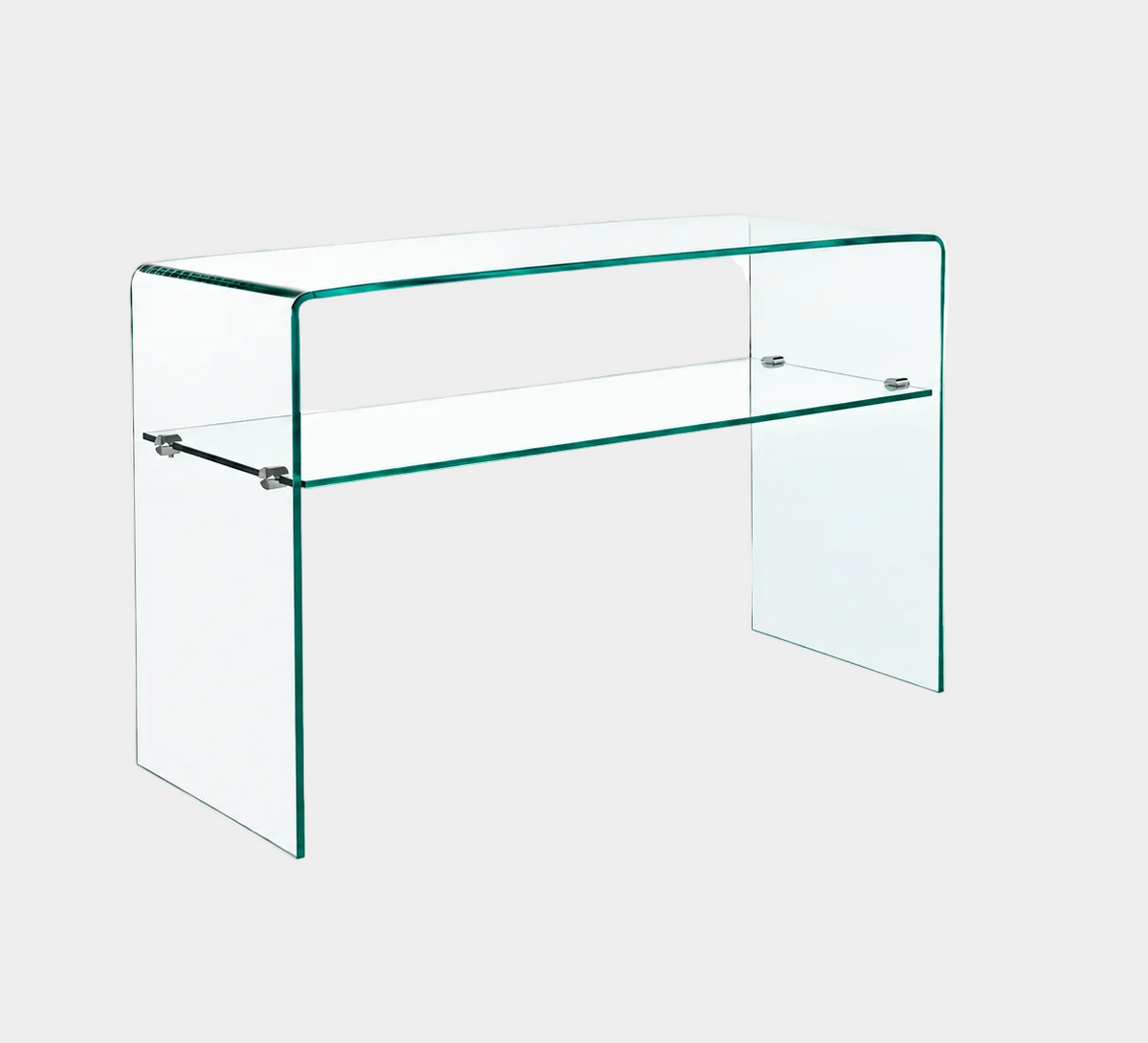 Waterfall Console with Top Shelf