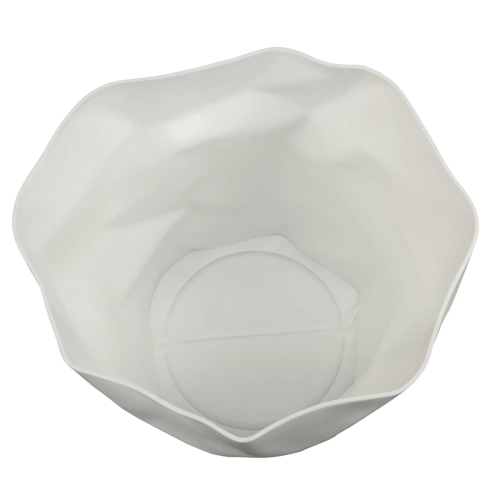 Lava Trash Bin in White