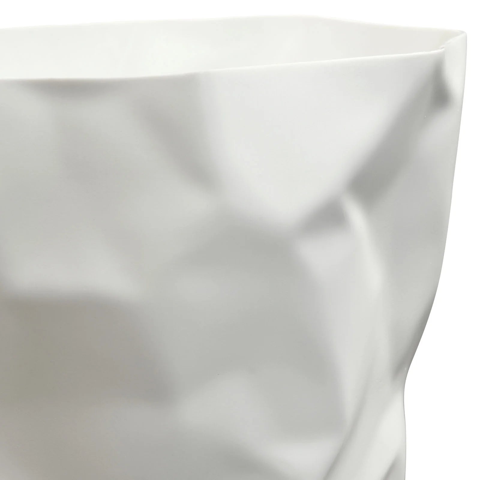 Lava Trash Bin in White