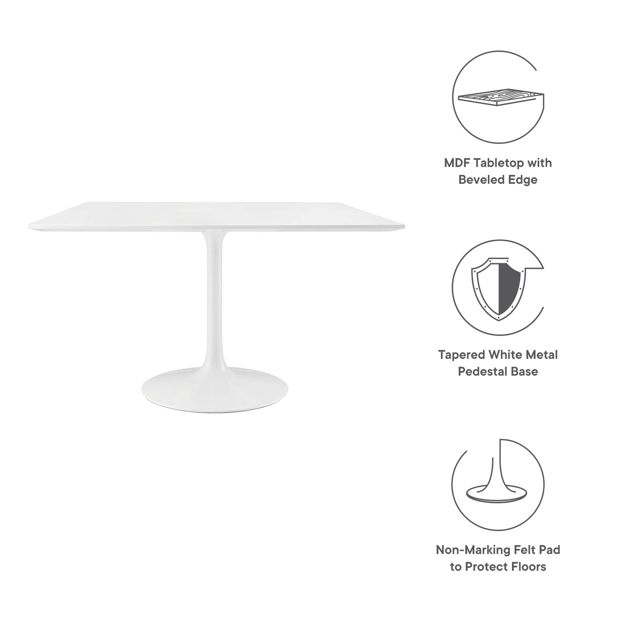 Lippa Square Wood Dining Table
