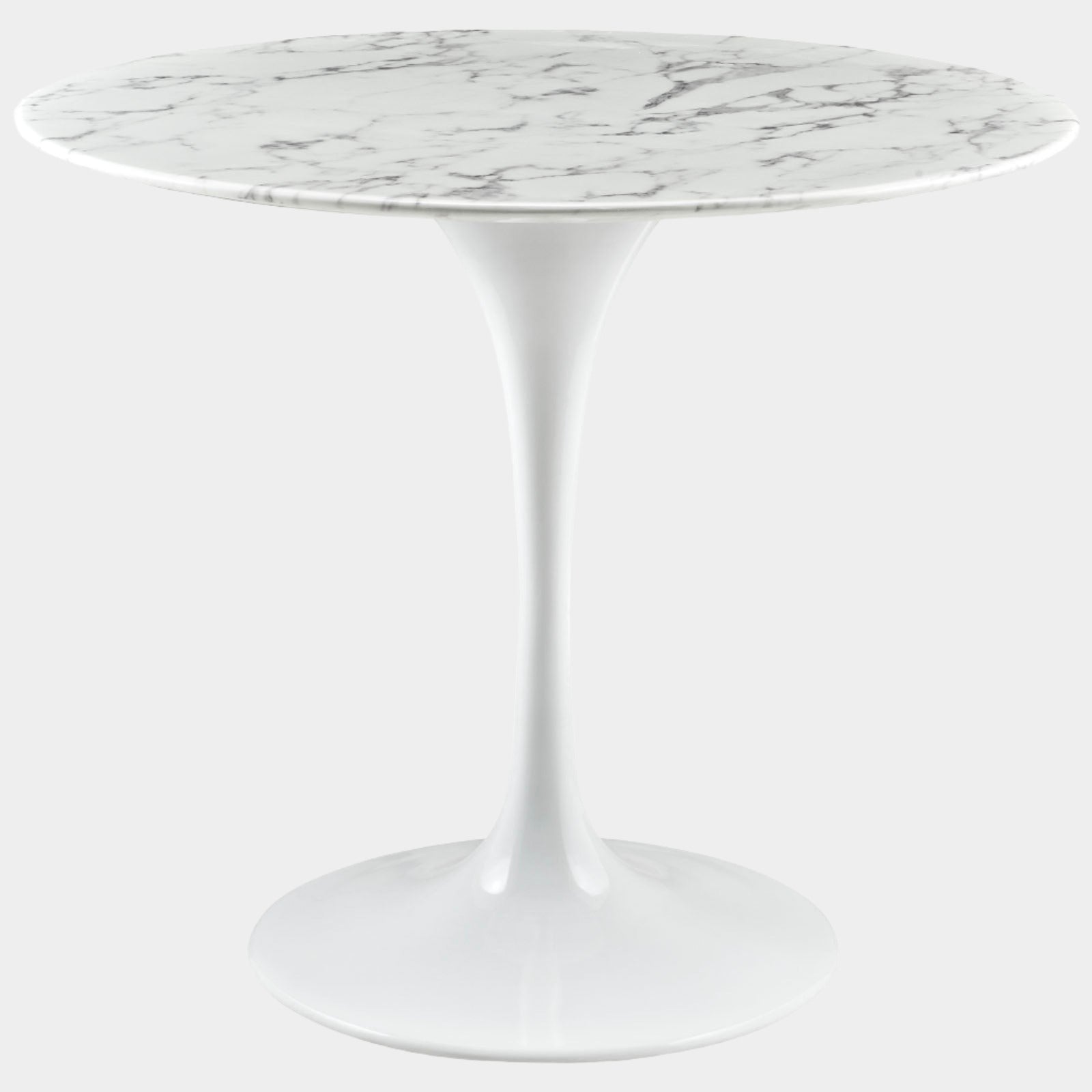 Table de salle à manger ronde tulipe Eero Saarinen (marbre de Carrare)