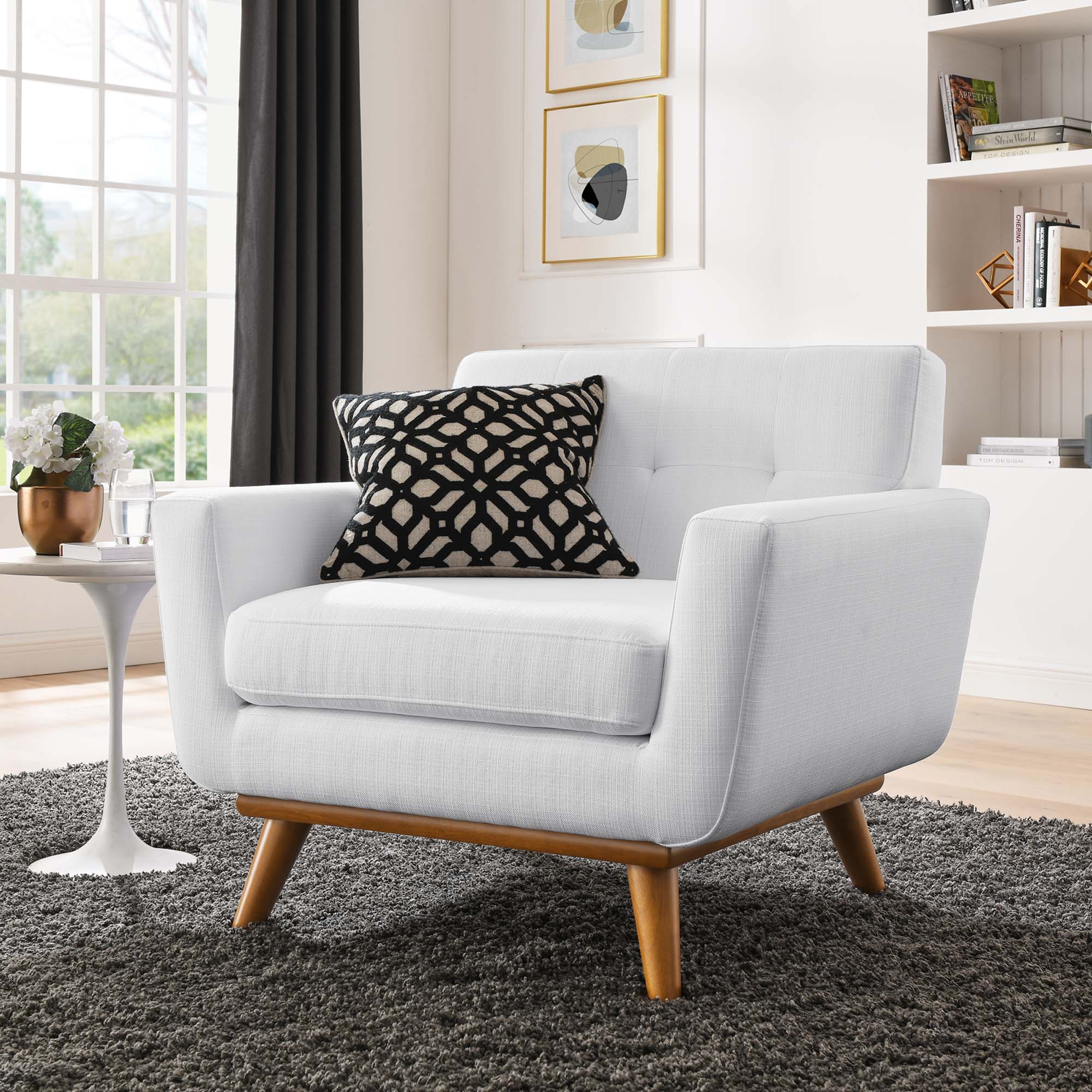 Fauteuil en tissu rembourré Engage