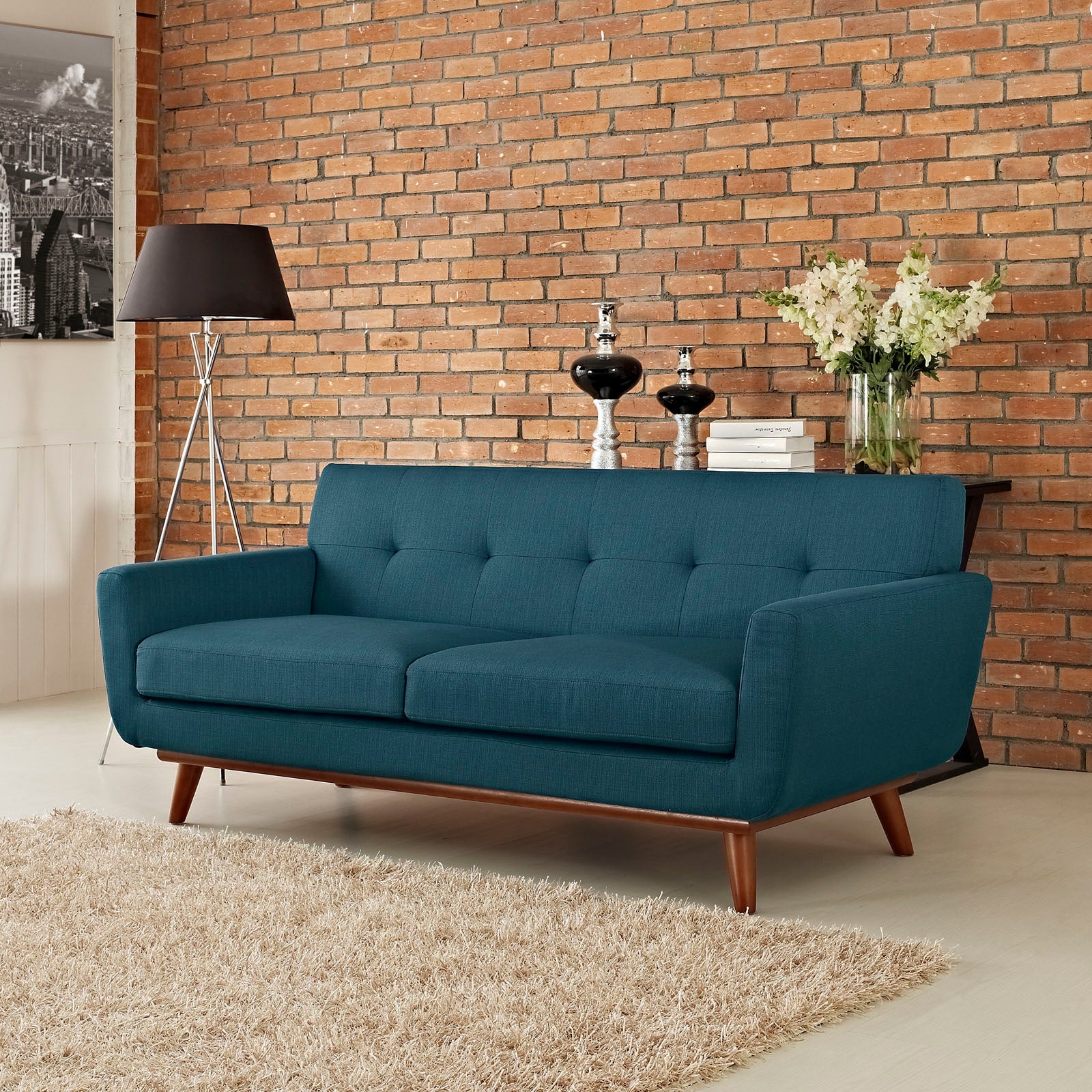 Chaise sans accoudoirs rembourrée en duvet Commix