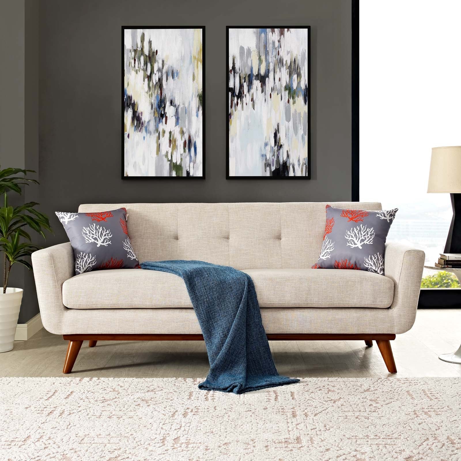 Chaise sans accoudoirs rembourrée en duvet Commix