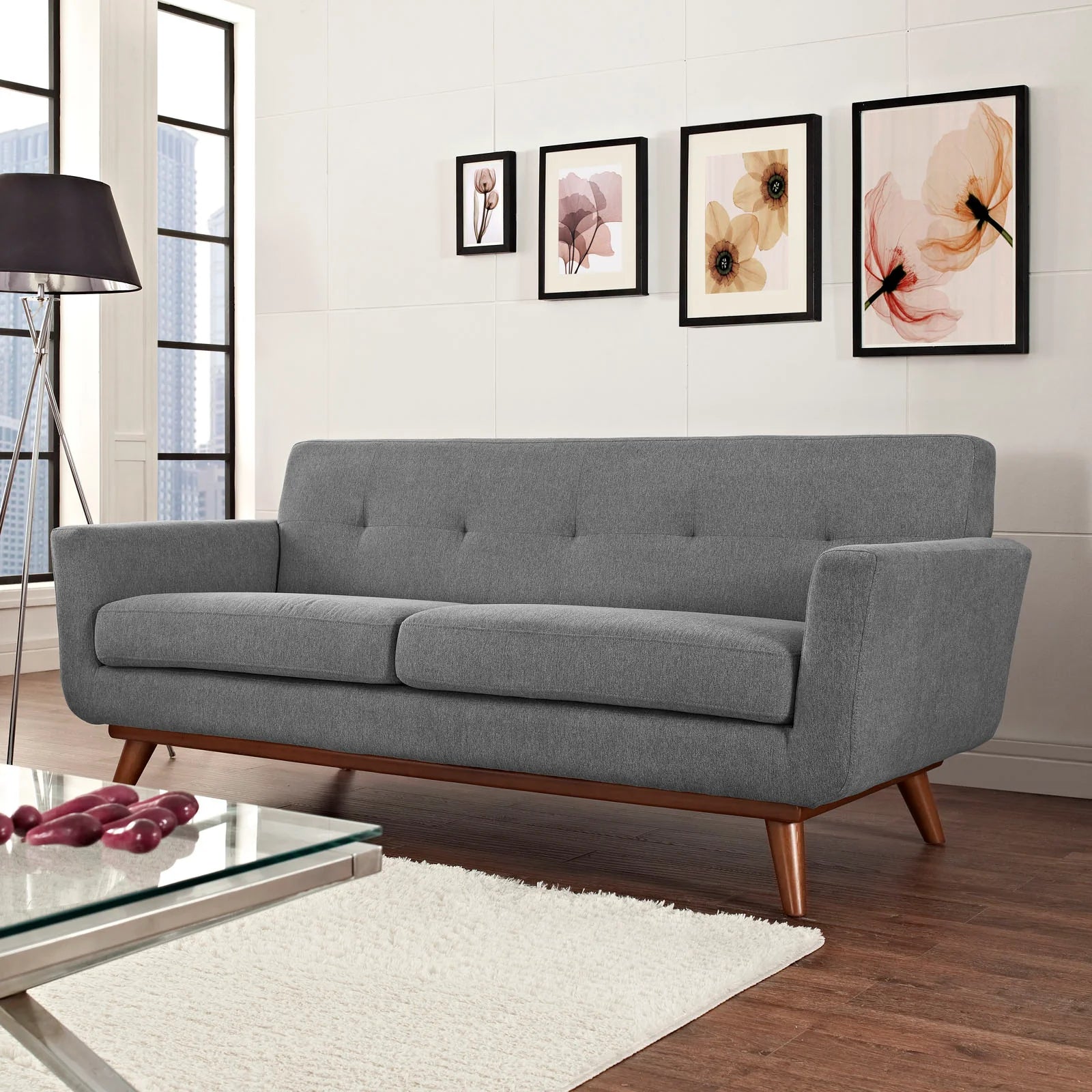 Chaise sans accoudoirs rembourrée en duvet Commix