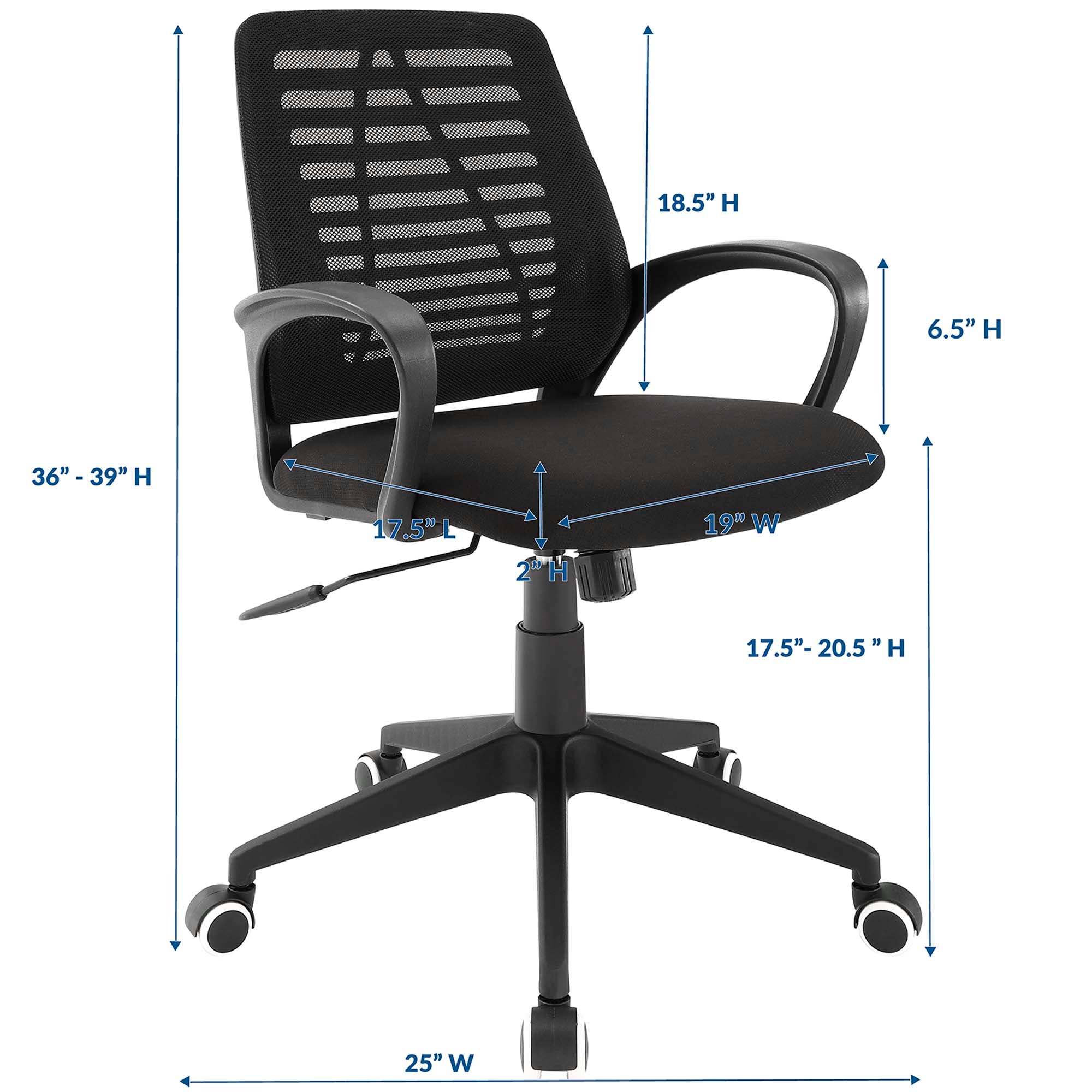 Chaise de bureau à dossier haut Finesse