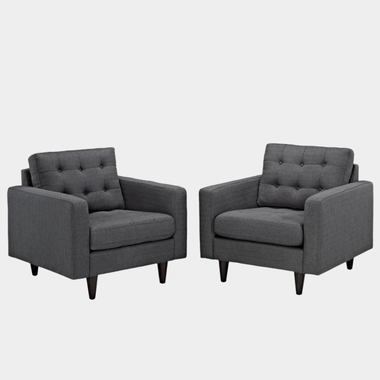Empress Armchair Upholstered Fabric Set of 2