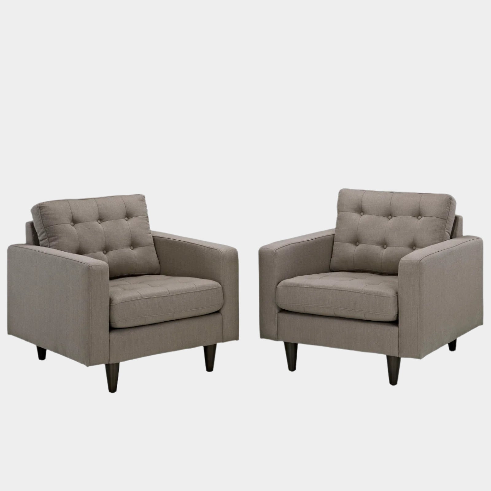 Empress Armchair Upholstered Fabric Set of 2
