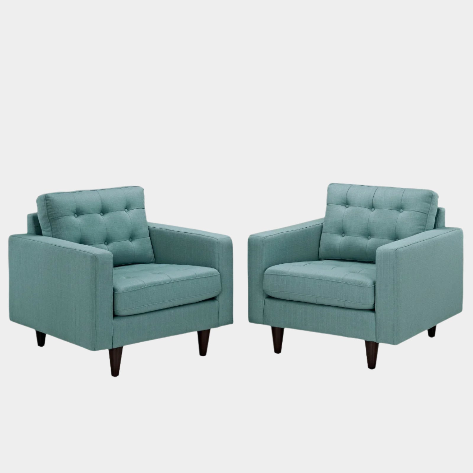 Empress Armchair Upholstered Fabric Set of 2