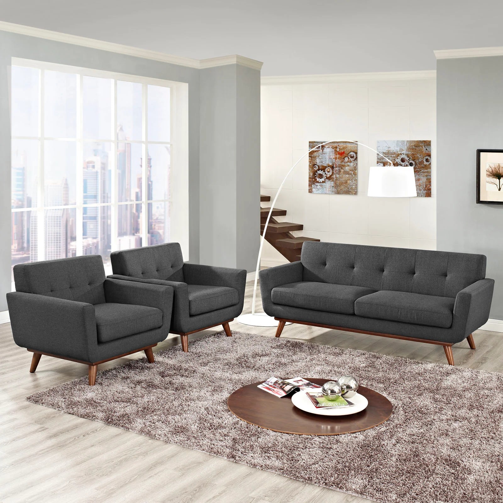 Chaise sans accoudoirs rembourrée en duvet Commix
