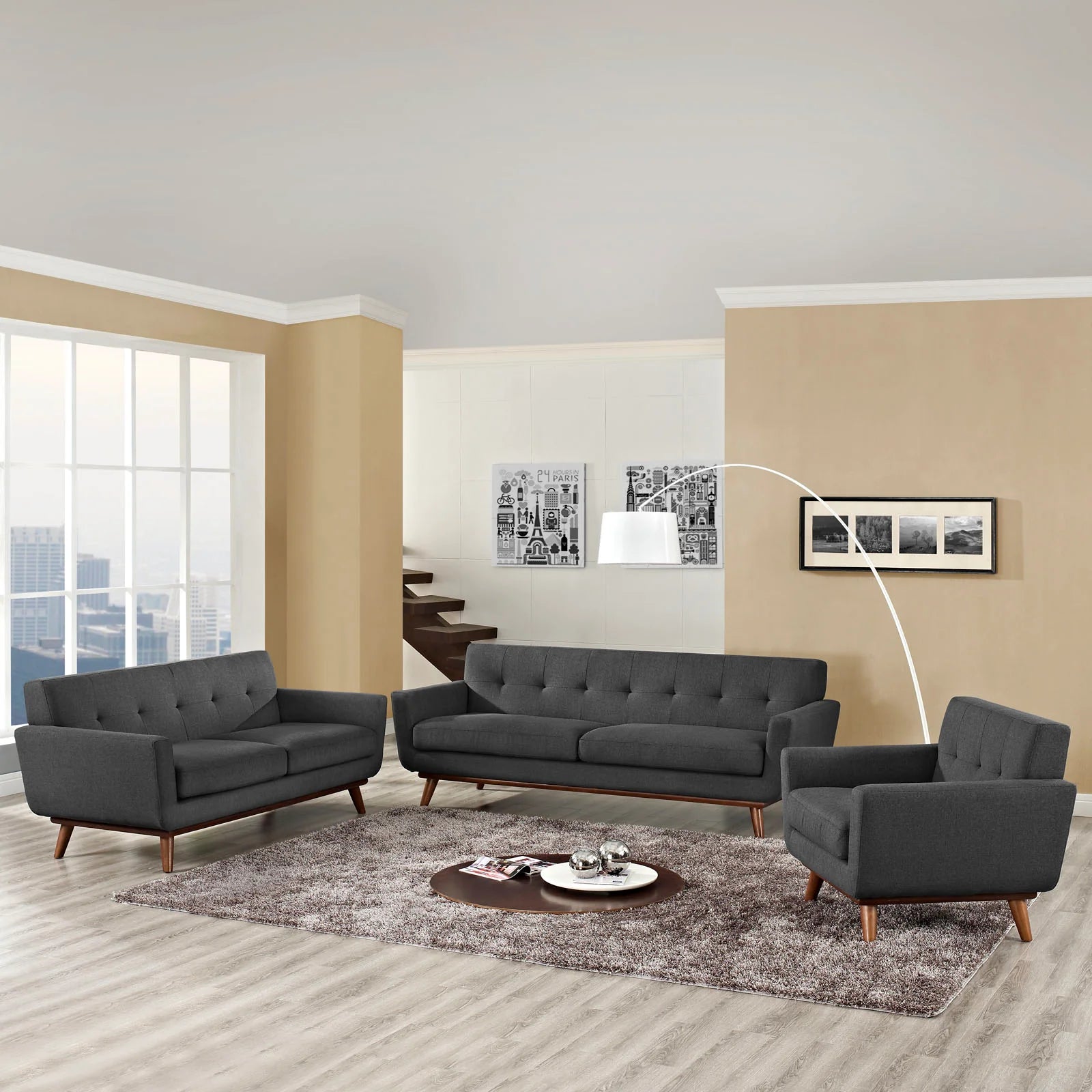 Chaise sans accoudoirs rembourrée en duvet Commix